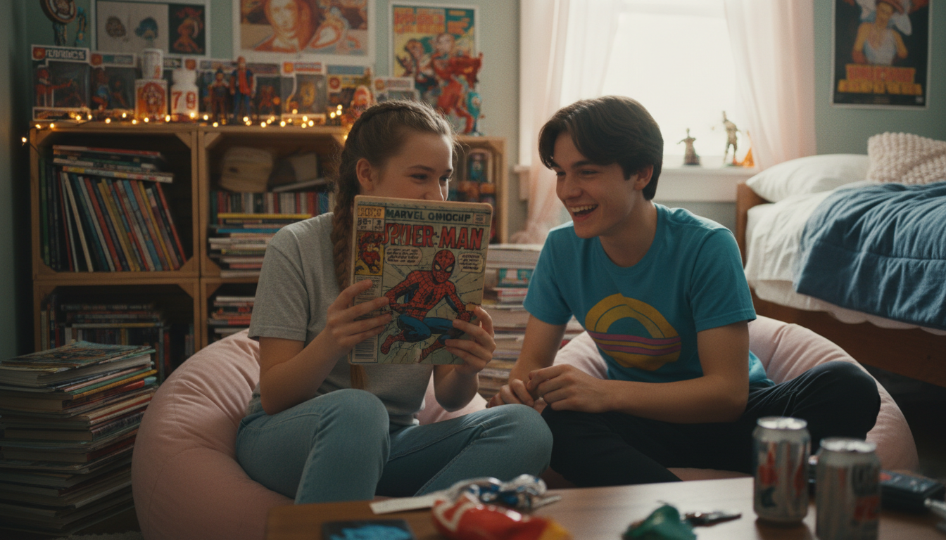 Подростки обсуждают новые комиксы Marvel 60-х годов