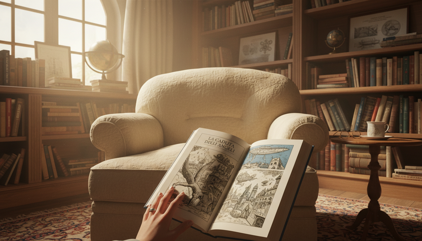 Рука держит итальянский графический роман